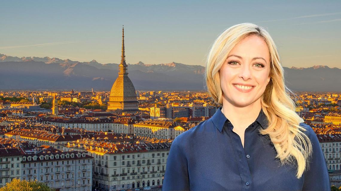 Giorgia Meloni a Torino