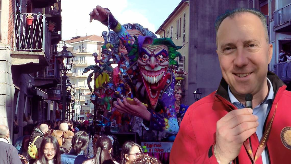 Davide Chiolerio, patron dell'Agricola di Chivasso, al Carnevalone di domenica scorsa