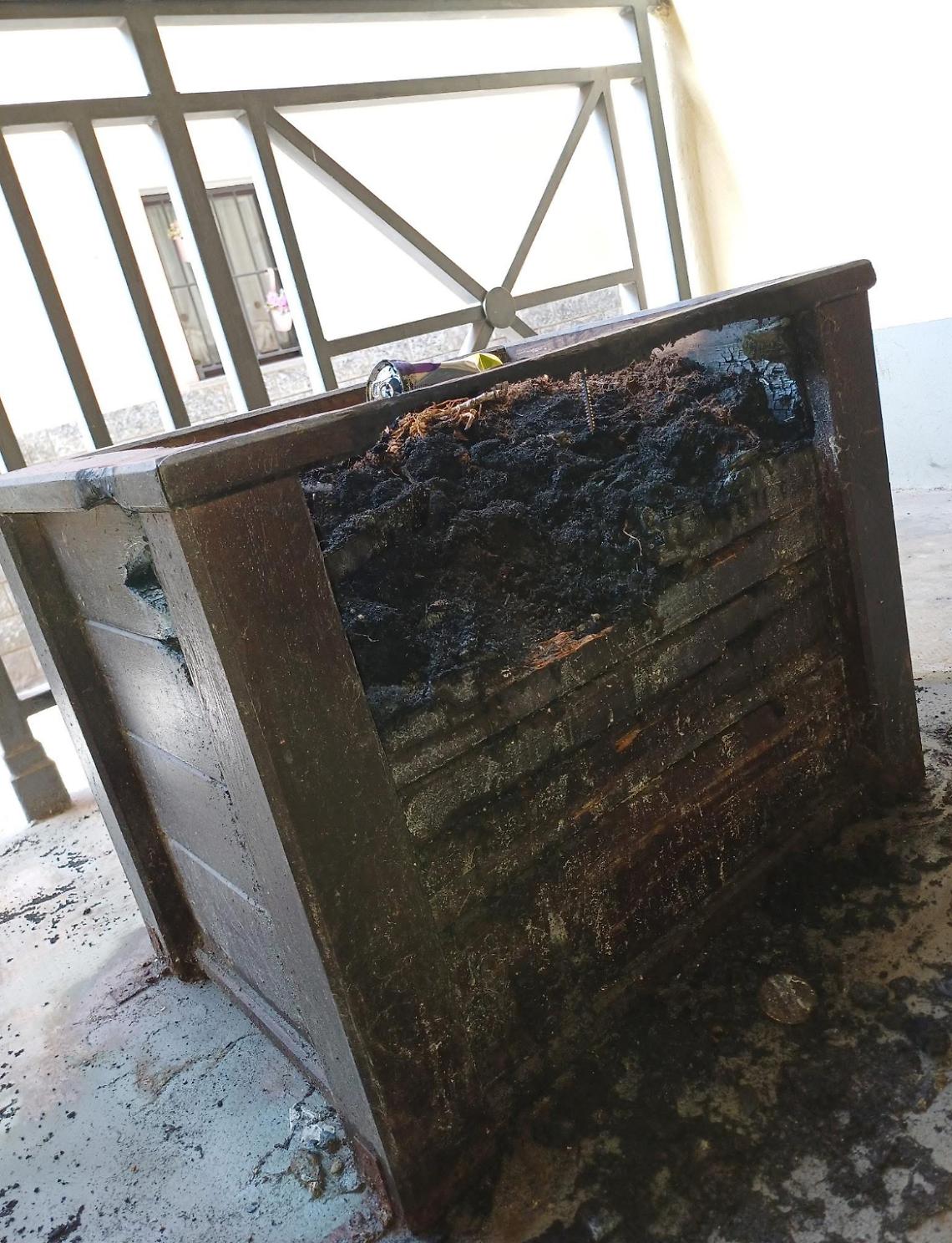 Fioriera in fiamme, silenzio istituzionale