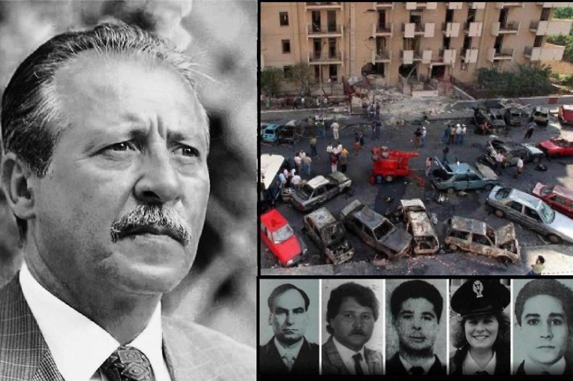 Paolo Borsellino e gli agenti uccisi