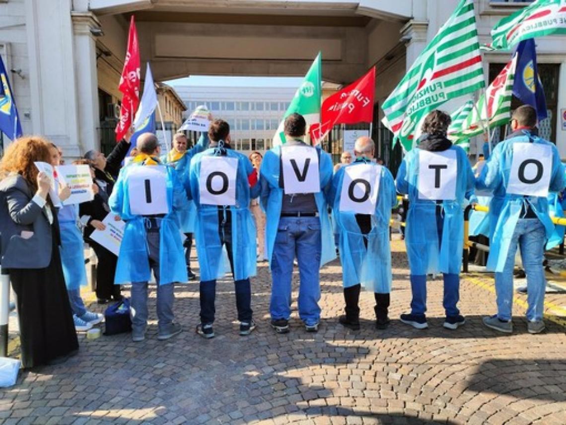 Protesta in corsia