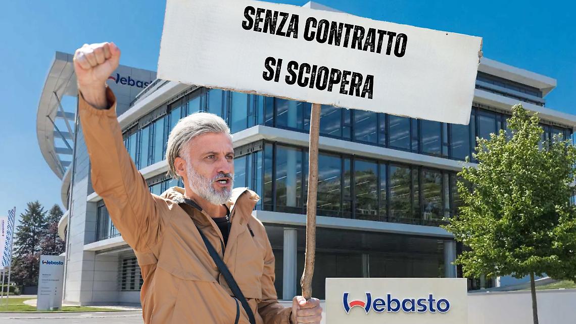 Senza contratto non si lavora: la protesta dei lavoratori Webasto a Venaria Reale