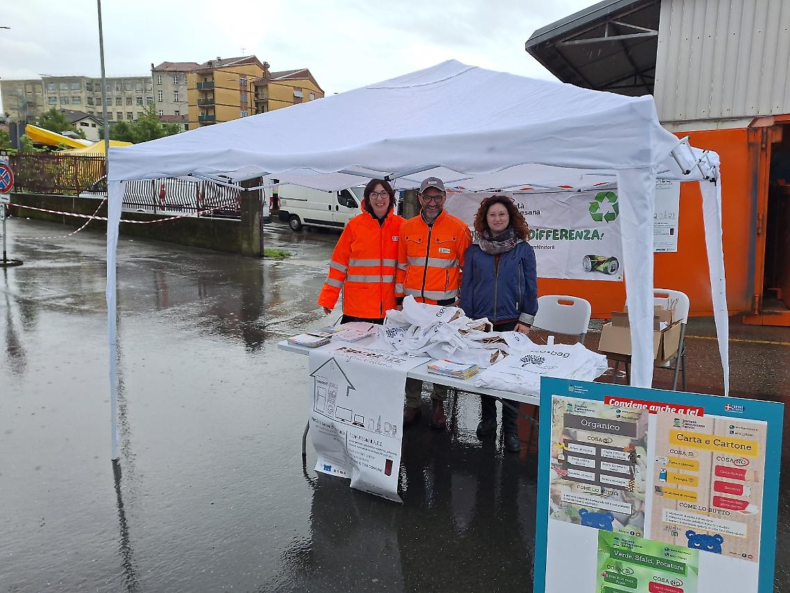 Piove, ma a Ivrea piovono rifiuti elettronici: 1.400 kg scaricati in due ore