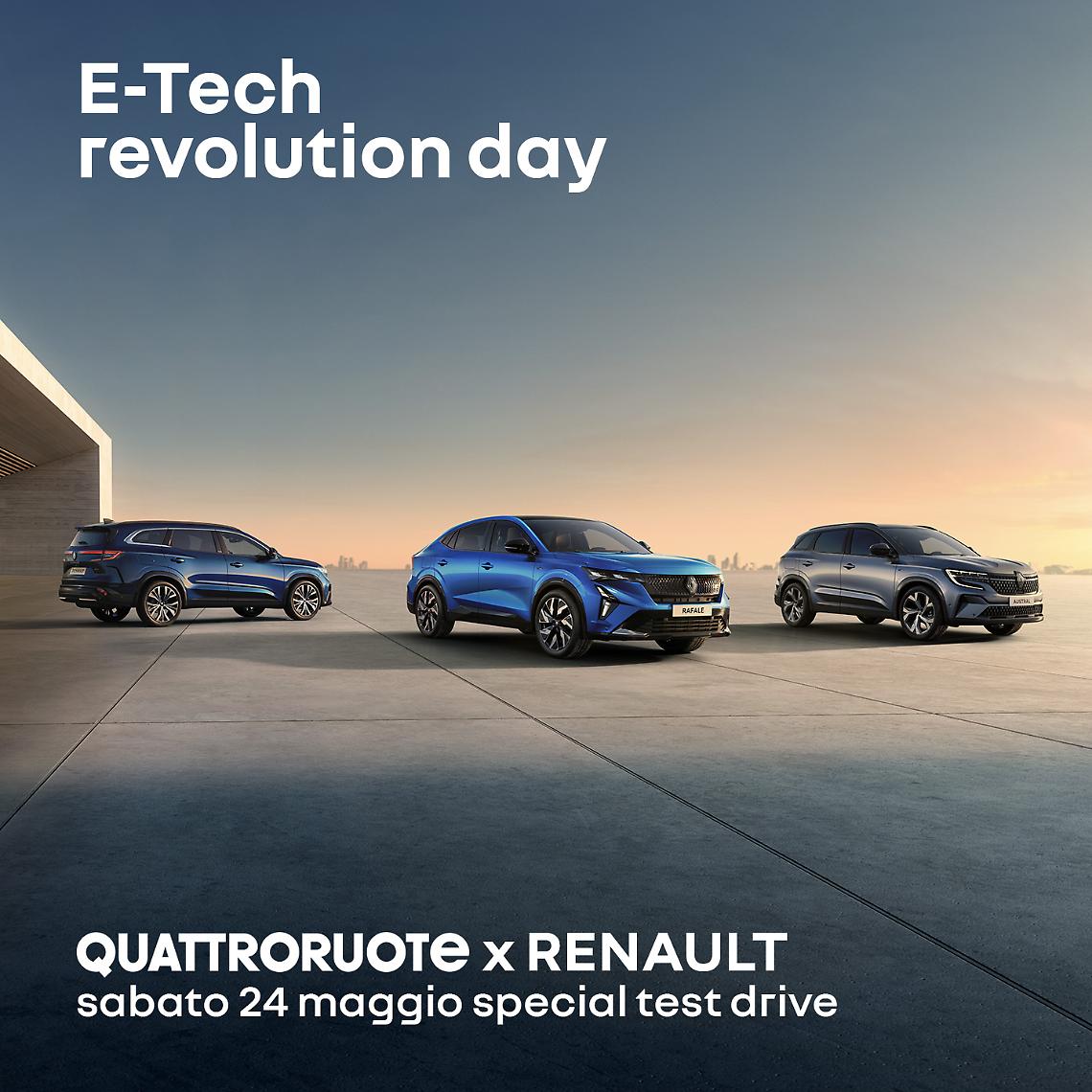 Nuova Apertura a Rivarolo Canavese: vivi un’intera giornata con Alternativa Spa e i driver ufficiali Quattroruote per provare tutte le novità ibride ed elettriche di casa Renault