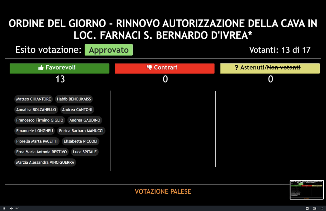 Il consiglio comunale di Ivrea dice un "no" grande come una cava