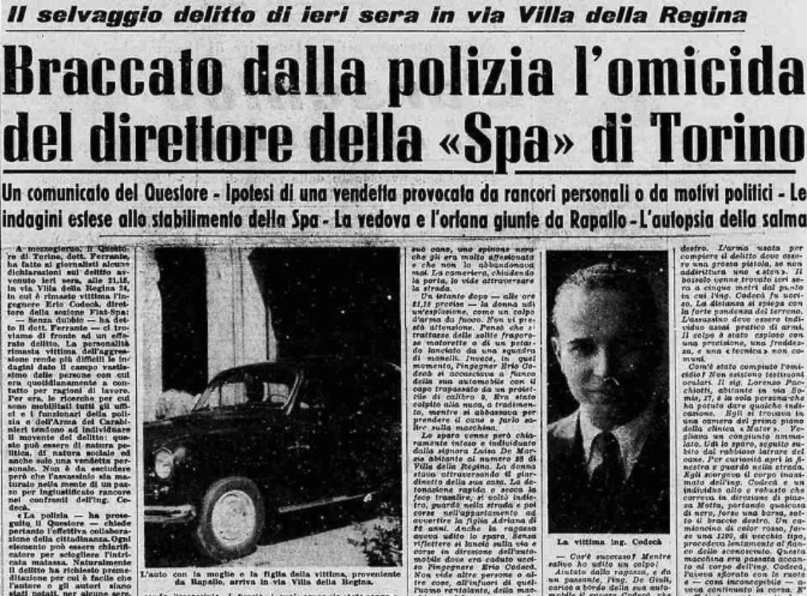 L'omicidio dell'ingegner Codecà