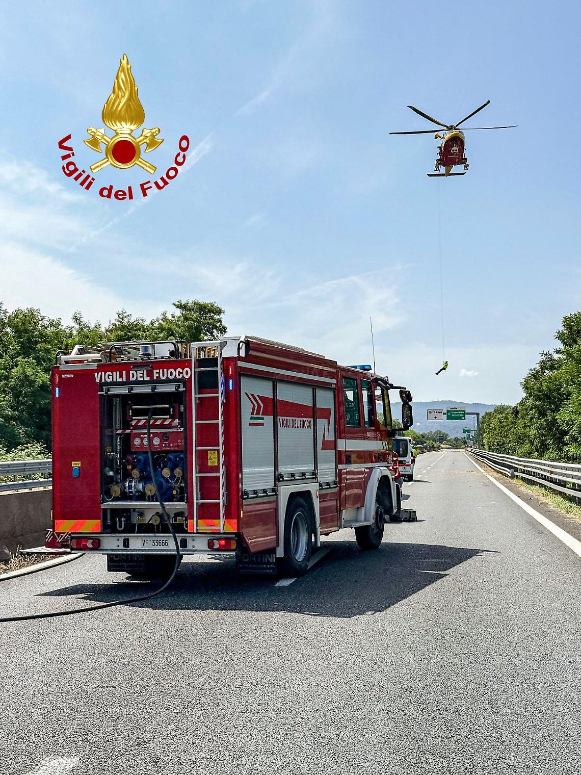 Incidente sul raccordo Torino-Caselle: due auto ribaltate, quattro feriti e traffico deviato