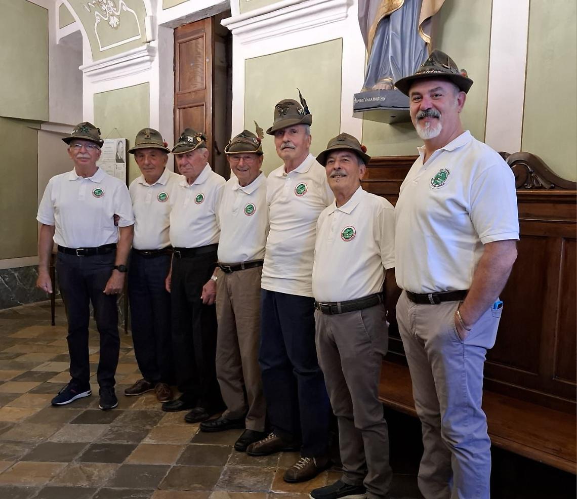 Testimonianza degli Alpini di Favria e Oglianico al Corpus  Domini.