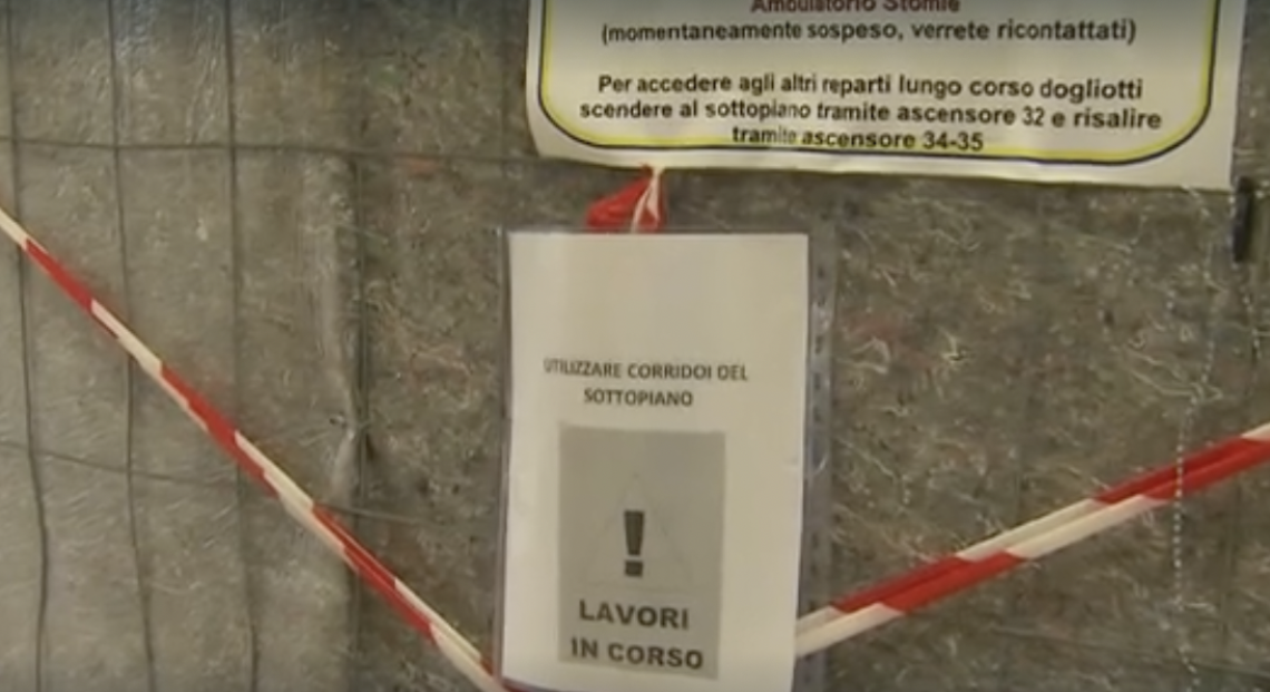 Molinette: crolla un soffitto ma la Regione non fa una piega