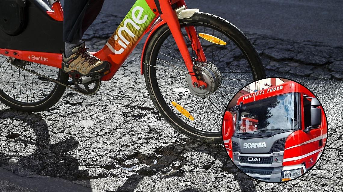 Esplosione di una bicicletta elettrica a Torino