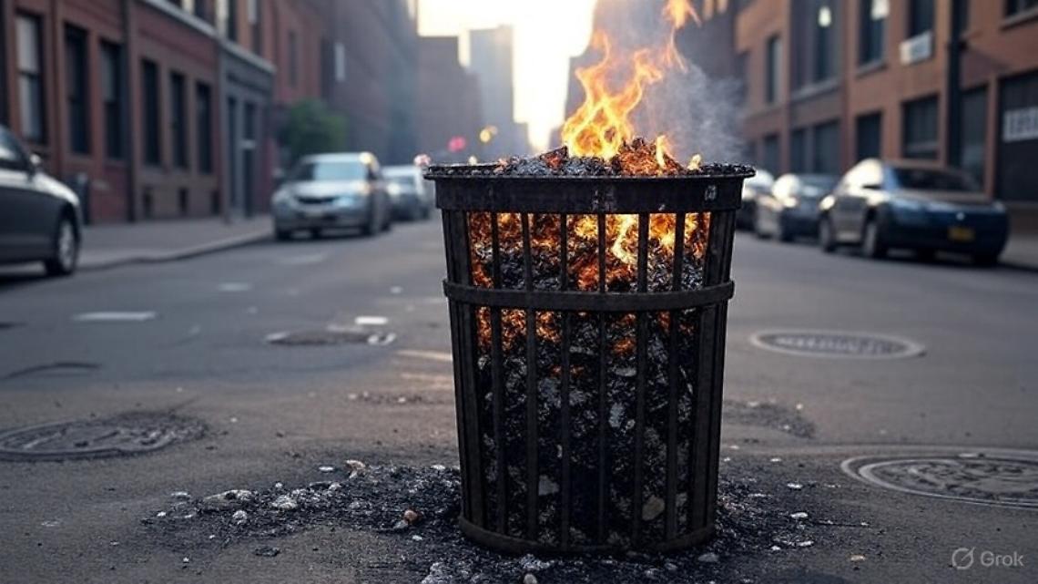 Incendio a Venaria Reale. Bidone dell'immondizia prende fuoco. Si indaga sulle cause
