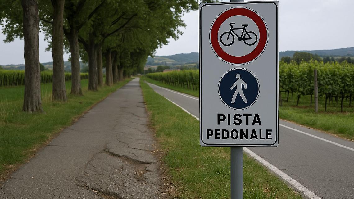Pista ciclabile vietata alle bici