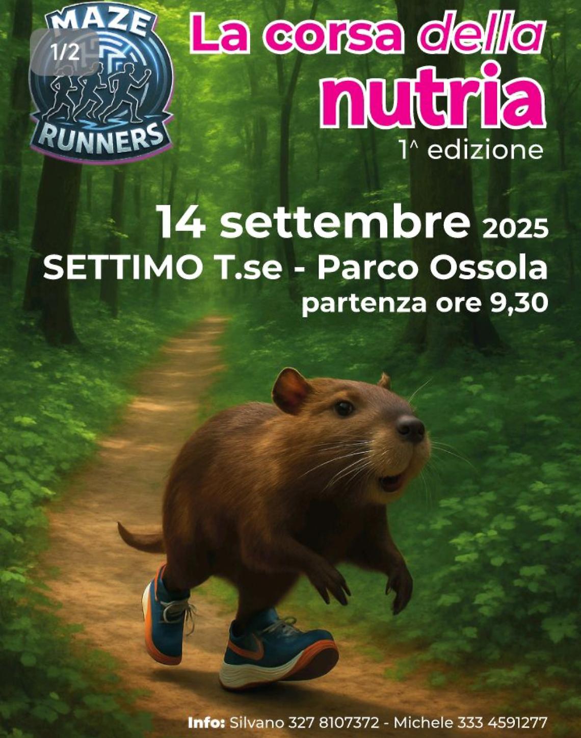 A Settimo Torinese tutti in pista per la corsa della nutria. Medaglie per tutti
