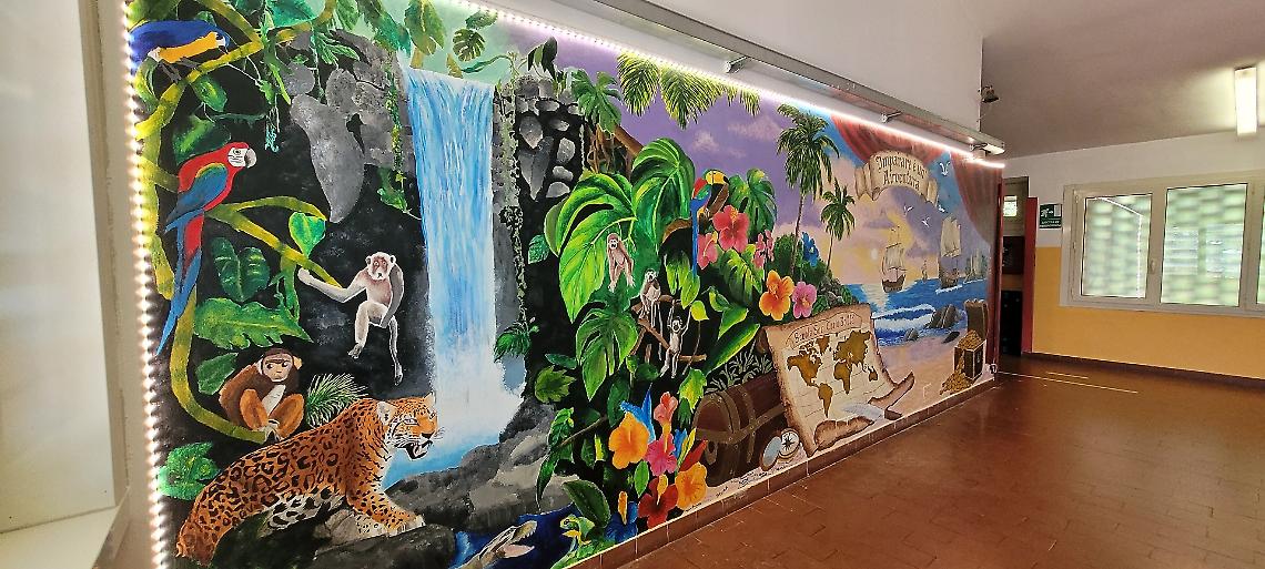 San Giorgio Canavese, murales a scuola: l’atrio diventa un’opera collettiva di studenti e docenti