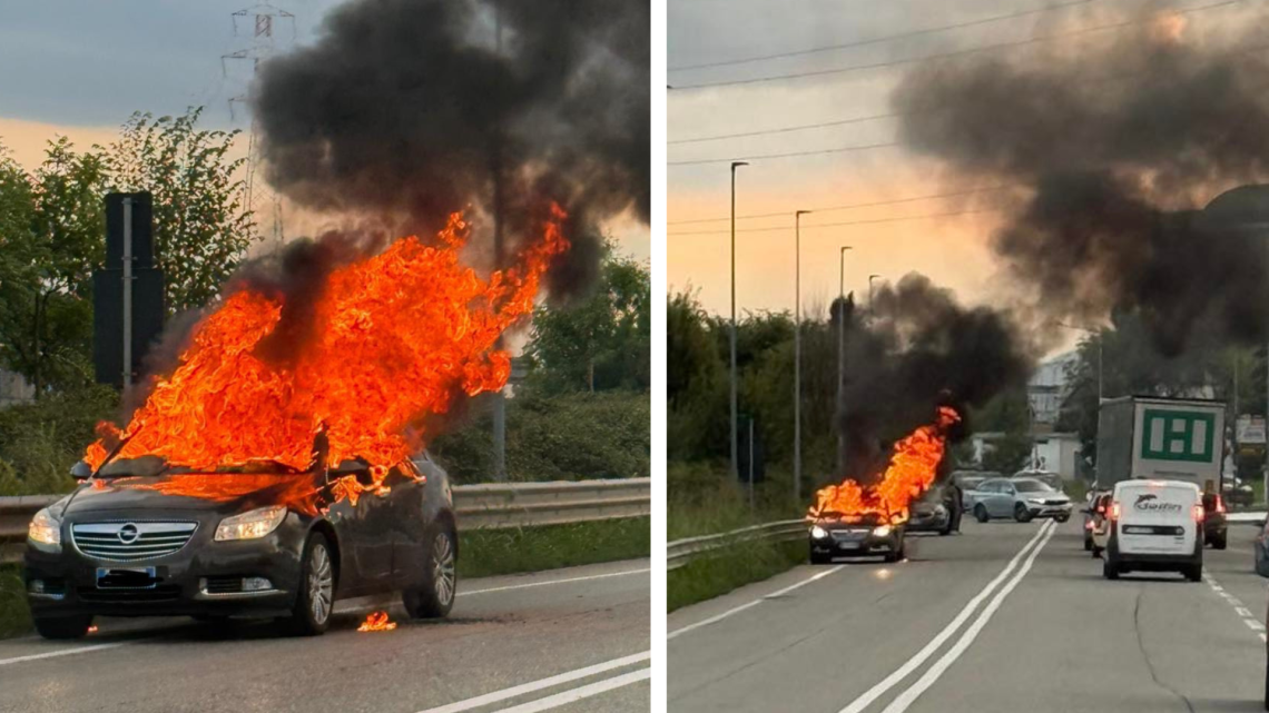 Auto prende fuoco a Settimo Torinese: traffico bloccato sul cavalcavia 8 agosto 1944