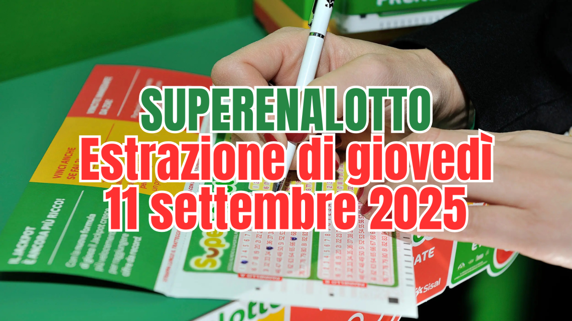 SuperEnalotto 11 settembre 2025: i numeri vincenti e il jackpot da 49,5 milioni