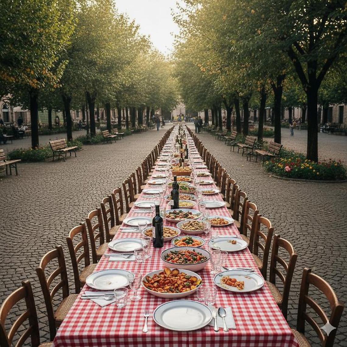 Brandizzo, il pranzo della domenica scende in piazza per l'UNESCO