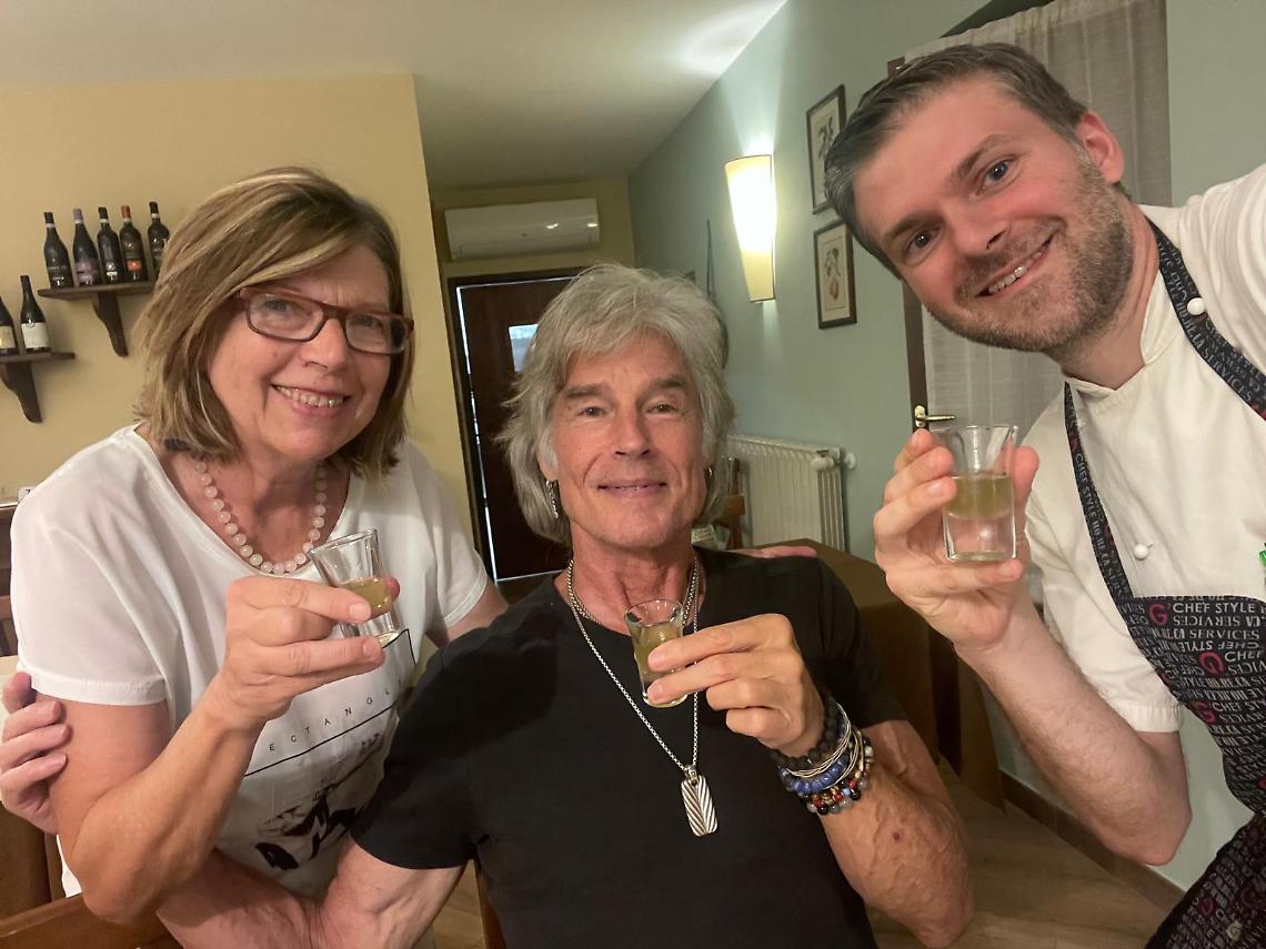 L'attore Ronn Moss alla Locanda Azeglio con chef Fabrizio Gotta