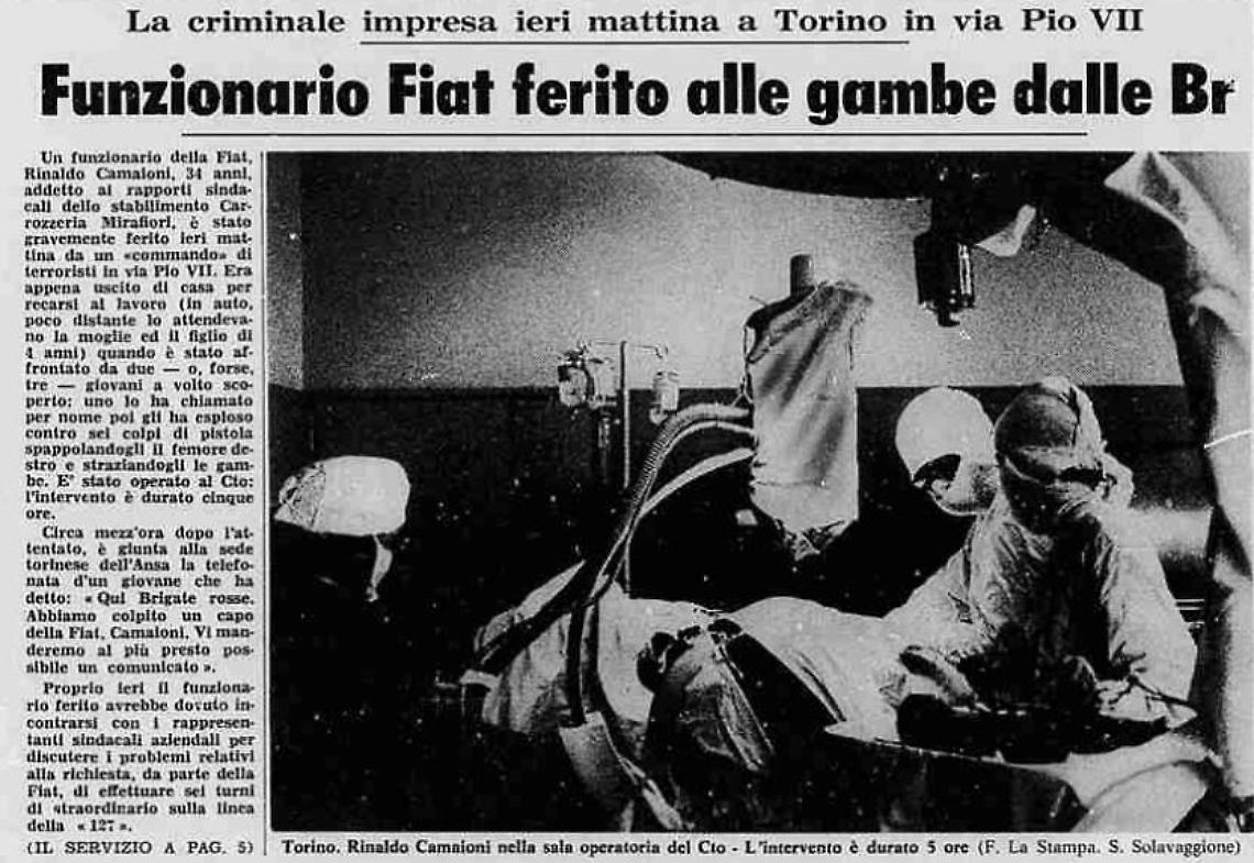 Da campione di salto triplo a gambizzato. Le Br sparano a Rinaldo Camaioni.