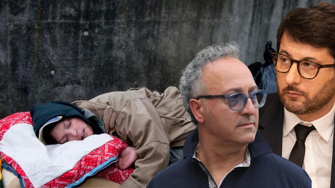 Ivrea, la città che non vede. Una donna dorme su una panchina nell'indifferenza di tutti