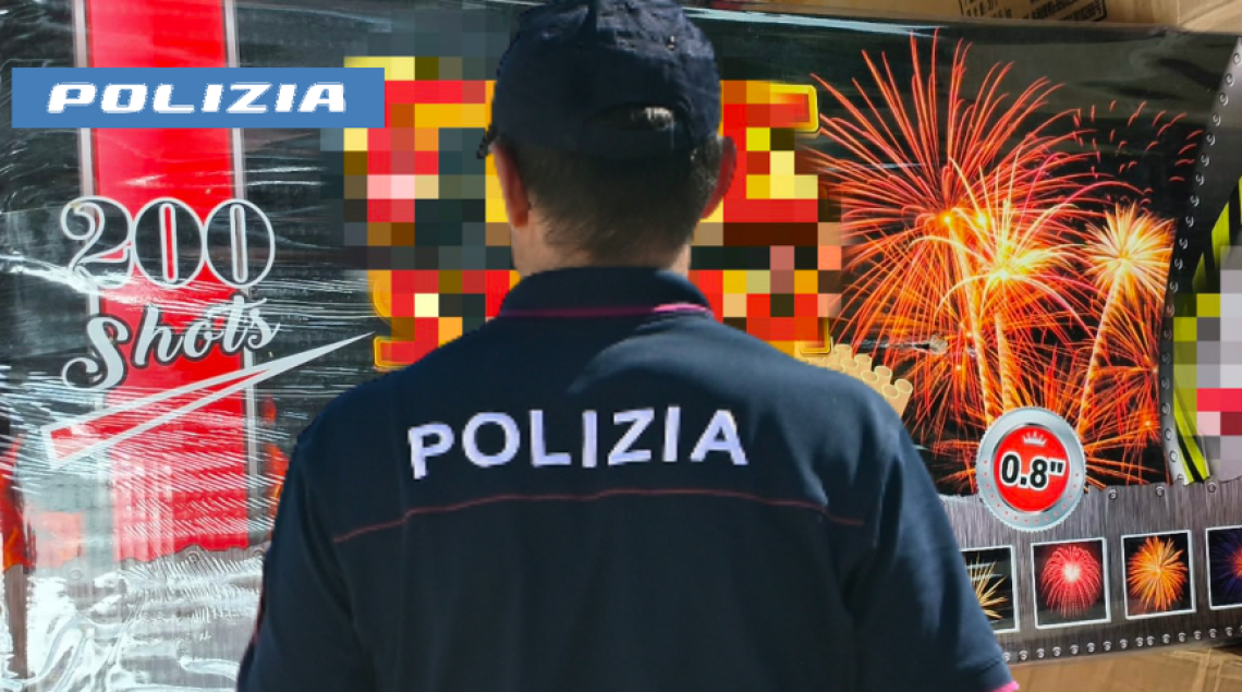Arsenale di fuochi nascosto in garage: sequestrati 560 chili a Settimo Torinese