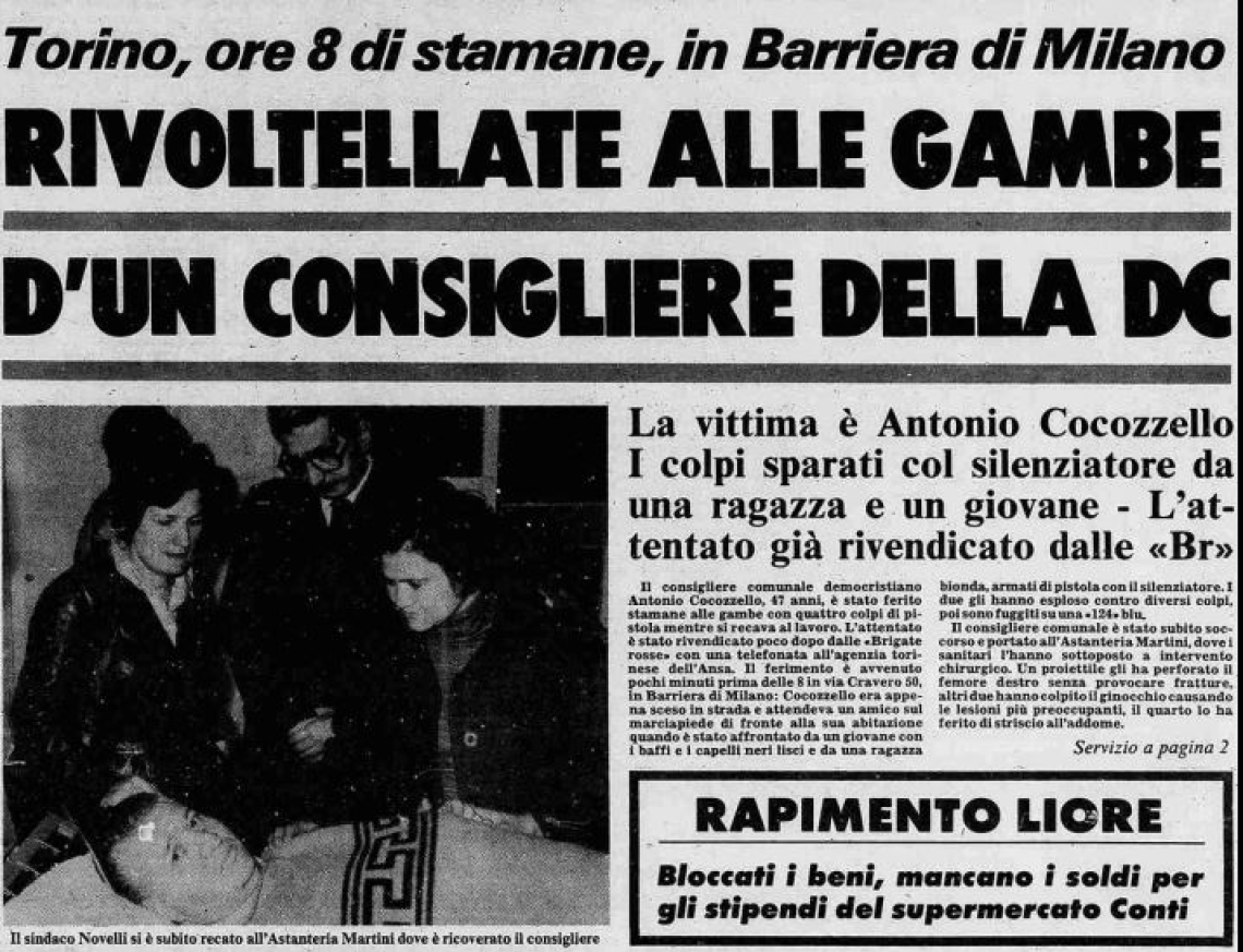 Accadde oggi - Le storie dimenticate della violenza quotidiana della Torino negli anni di piombo.