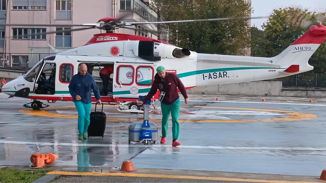 Trapianto alle Molinette, la corsa contro il tempo di un elicottero con un cuore nuovo.  Da Udine a Torino in tempo record