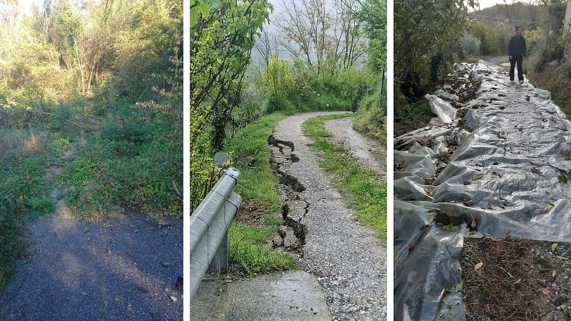 Alcune delle frane che interessano il territorio di San Sebastiano da Po