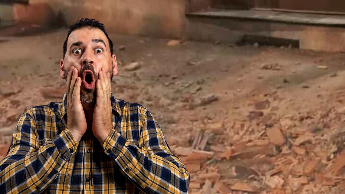 Pioggia di calcinacci 