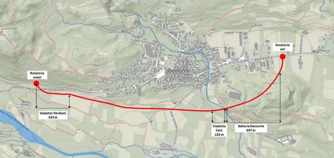 Variante di Demonte, approvato il progetto definitivo: lavori al via entro il 2026, ma il completamento potrebbe slittare al 2029