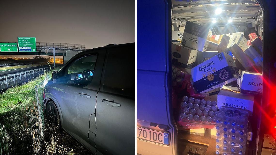 Rubano 62 casse di Champagne a Settimo Torinese, l'inseguimento finisce tra i campi