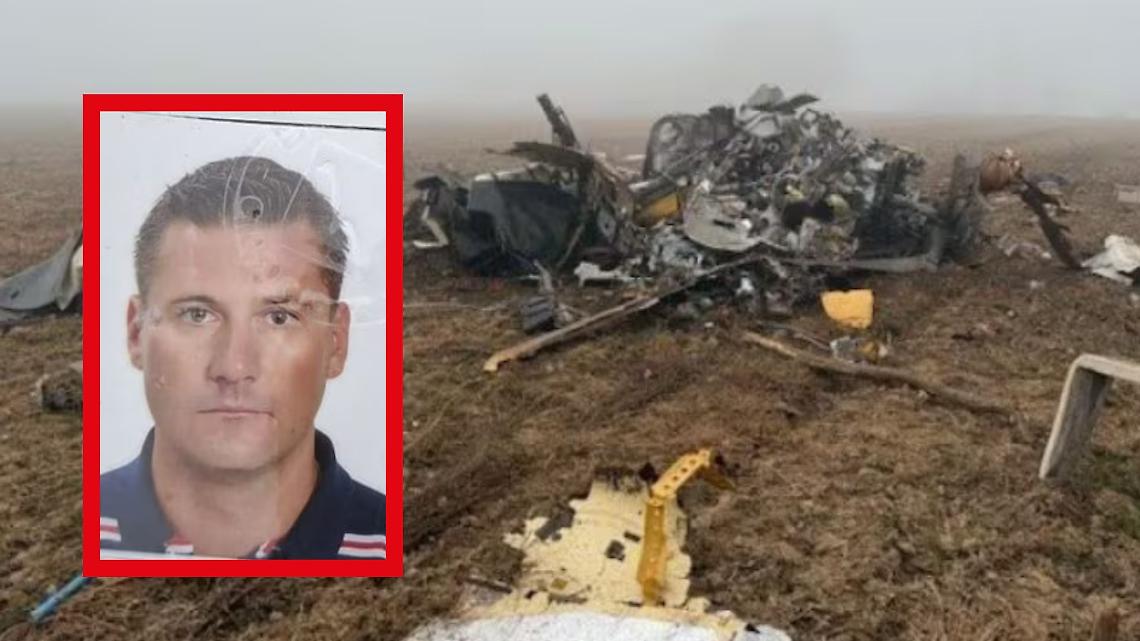 Elicottero cade nella nebbia e si schianta nel Mantovano: il pilota Marco Eusebio Pavan muore sul colpo dopo l’impatto con un cavo elettrico