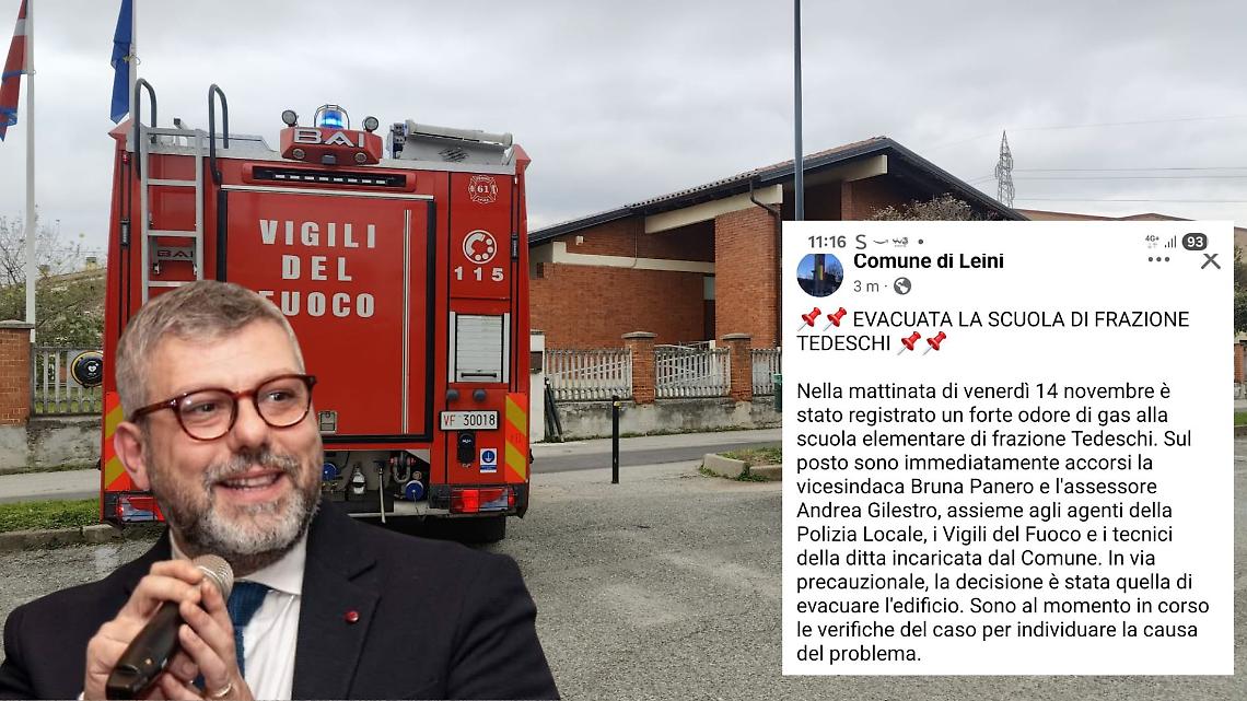 La scuola evacuata, il post del Comune e il sindaco Luca Torella
