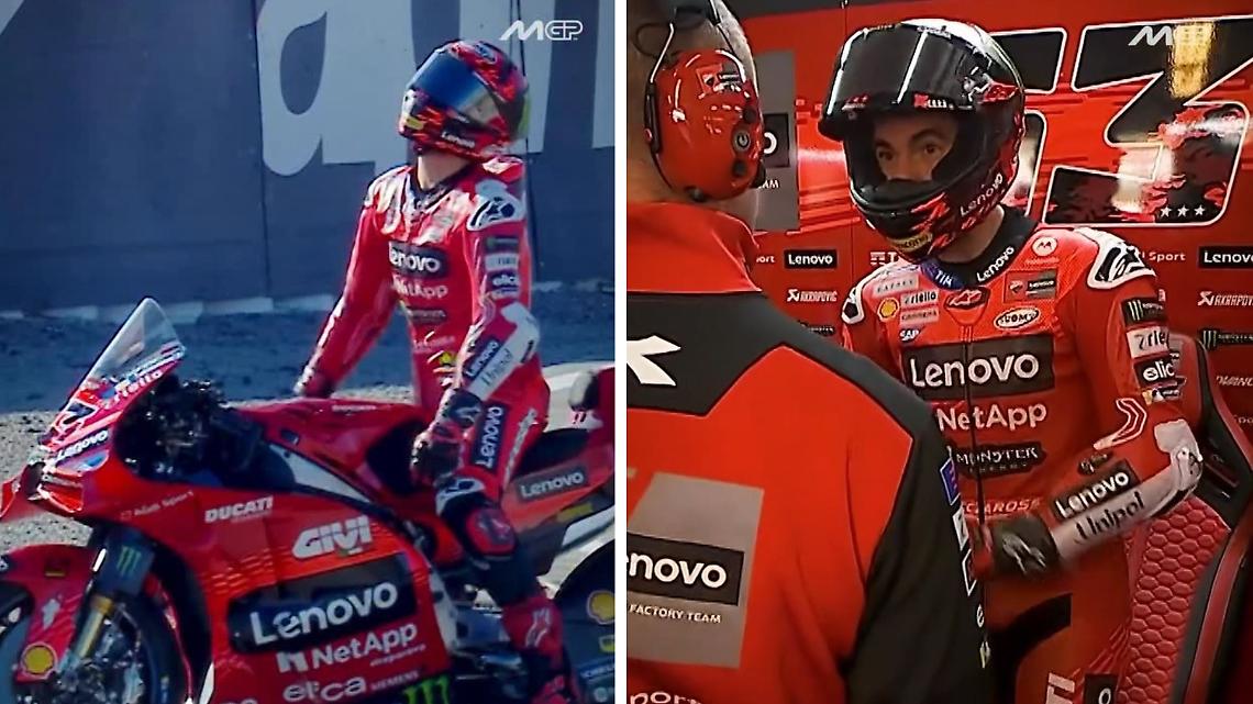Errore clamoroso in Ducati, Bagnaia sbraita: «Vi siete dimenticati di fare benzina»