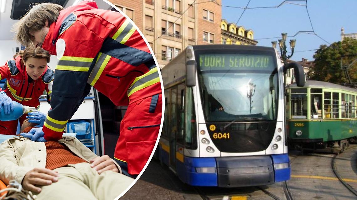 Ambulanza e tram si scontrano a Torino: feriti due soccorritori