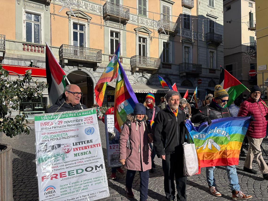 Ivrea scende in piazza: solidarietà alla Palestina nel giorno ONU