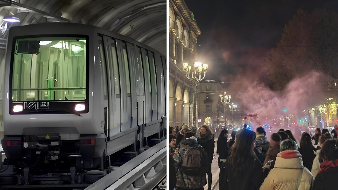 Aggressione in metro a Torino: fotografo colpito durante il corteo di "Non una di meno"
