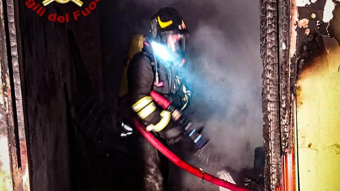 Incendio in un alloggio