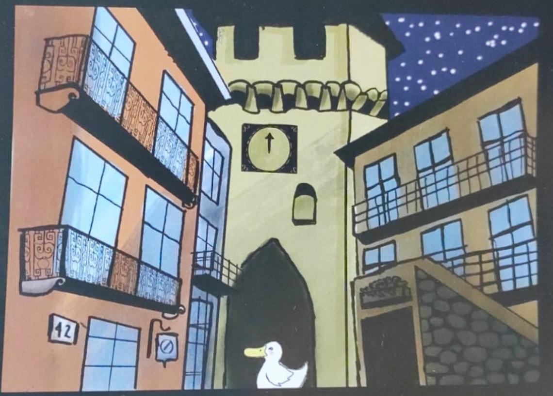 Tavoletta realizzata da Emma Congiu, allieva di "Punto Arte" di Ciri&eacute; 