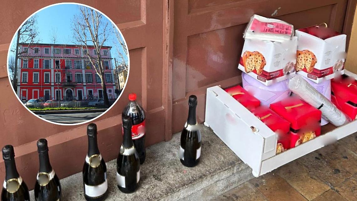 Sgombero di Askatasuna, i residenti di Vanchiglia portano il panettone agli agenti in presidio