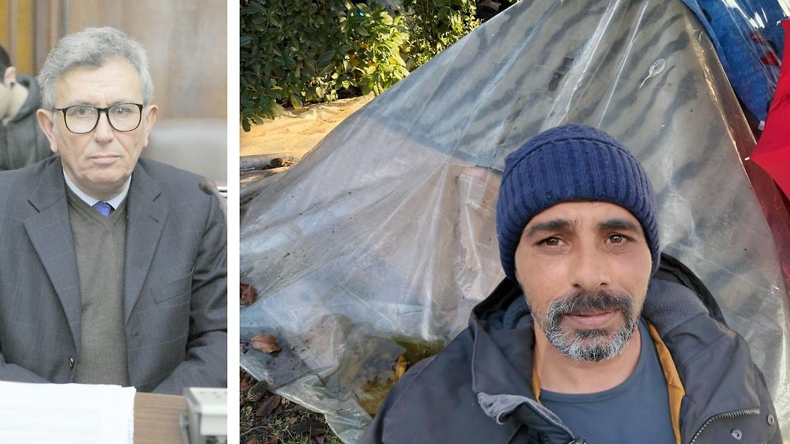 Moglie e marito dormono a -5 gradi in una tenda a Chivasso: i volontari cercano sacchi a pelo per aiutarli. E il Comune che fa?