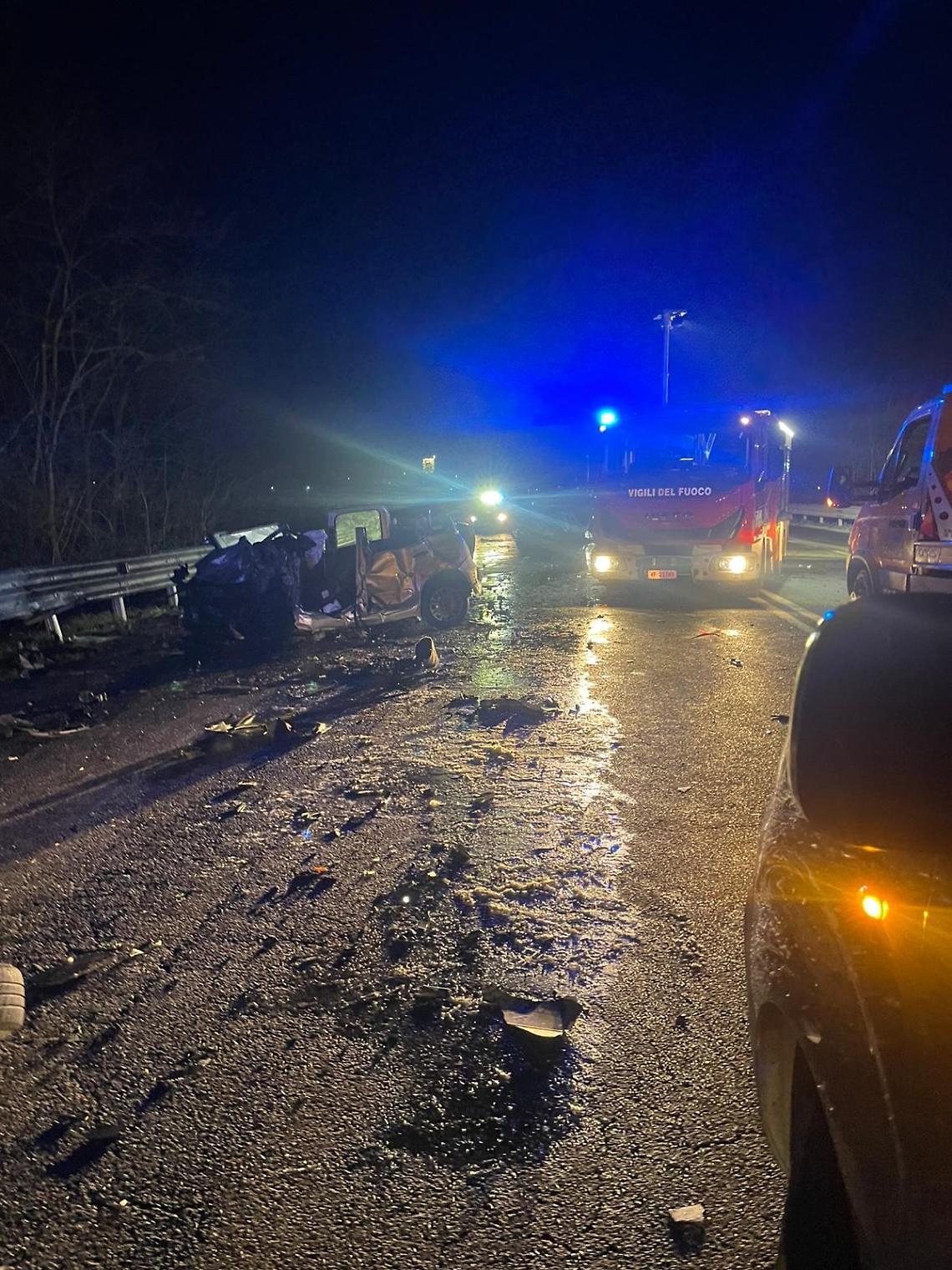 La scena dell'incidente