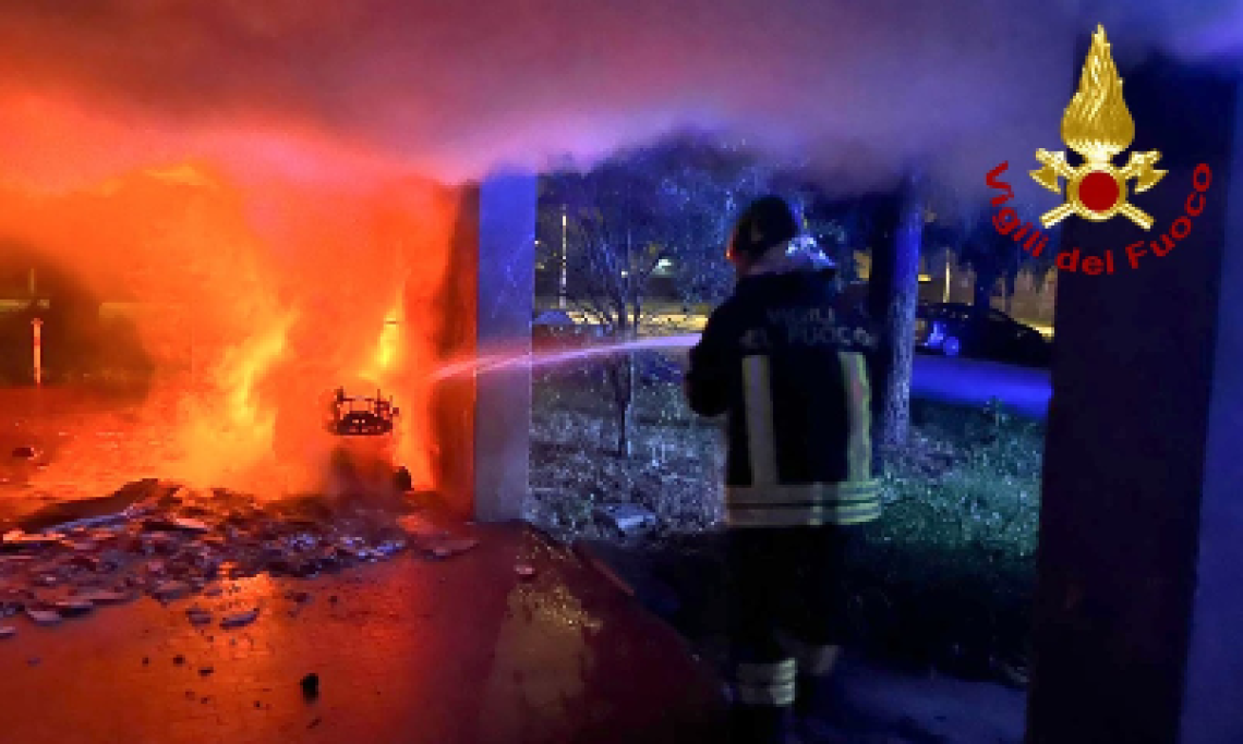 Fiamme sopra San Michele di Prazzo