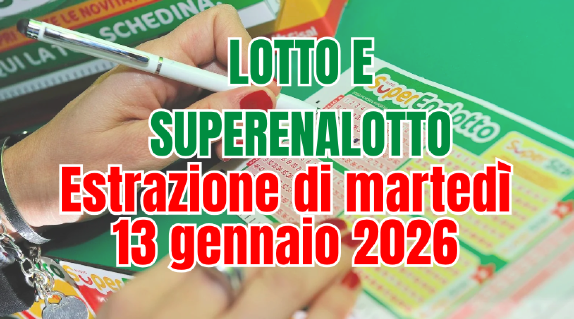 SuperEnalotto ancora senza &ldquo;6&rdquo;, il jackpot supera i 105 milioni: tutti i numeri estratti marted&igrave; 13 gennaio
