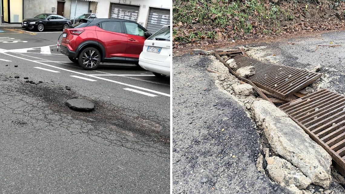 Non solo buche: a Gassino ora l&rsquo;asfalto salta via a blocchi. &ldquo;Possibile che in Comune nessuno veda?&rdquo;