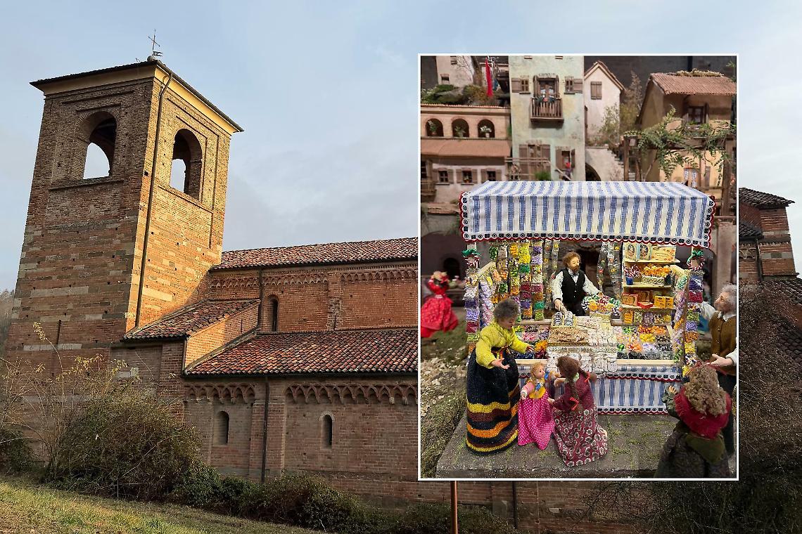Migliaia di miniature, vent&rsquo;anni di lavoro: il presepe che racconta i paesi di una volta all'Abbazia di Vezzolano (VIDEO)