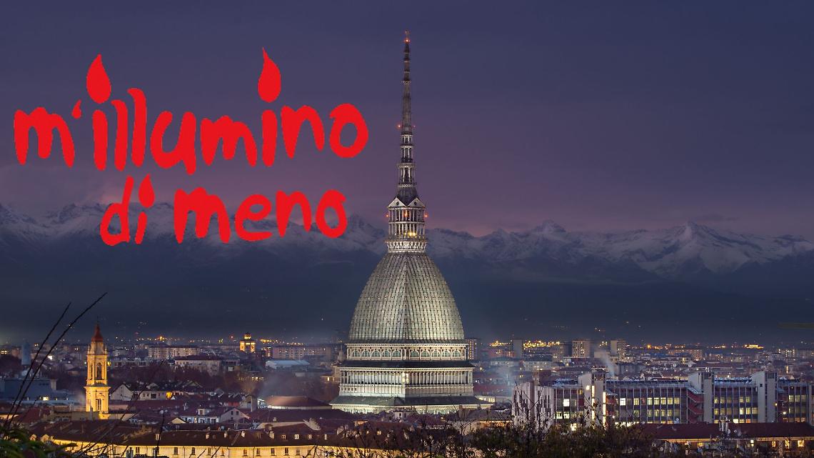 Torino al buio per &ldquo;M&rsquo;illumino di Meno&rdquo;: si spengono Mole, Palazzo Civico e tre ponti sul Po