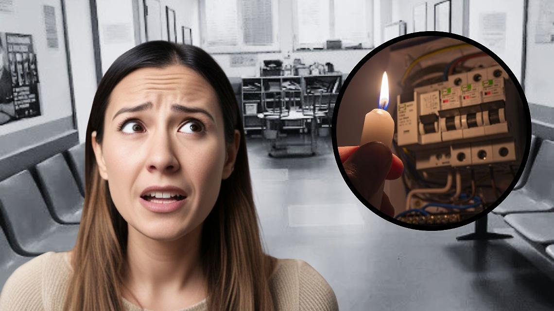 Ospedale di Ivrea al buio