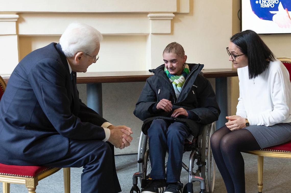 Il sogno di Tommaso: stringere la mano al Presidente Mattarella