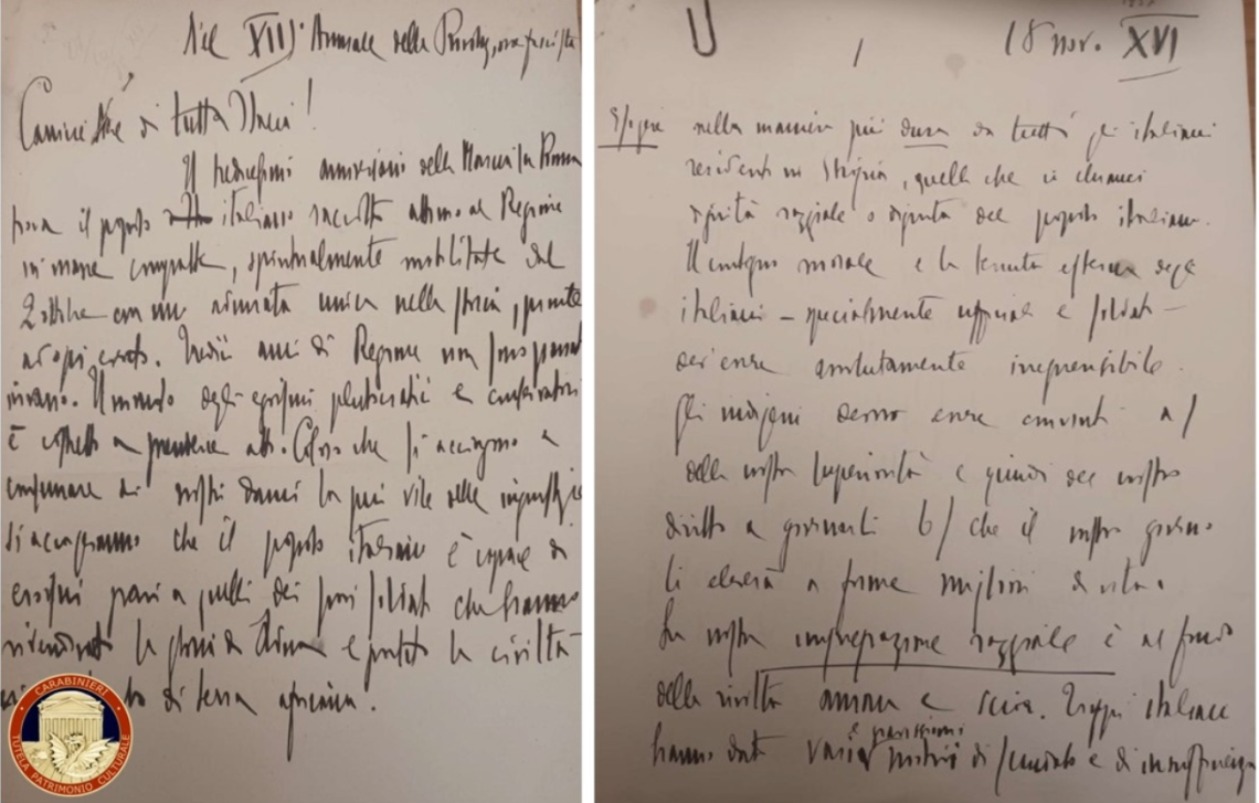 Cinque fogli di Mussolini tornano allo Stato: gli appunti del colloquio con Hitler del 1944